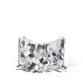Sac rétro à bandoulière avec chaîne, petit sac à bandoulière, sac de dîner, sac à paillettes cousu à la main